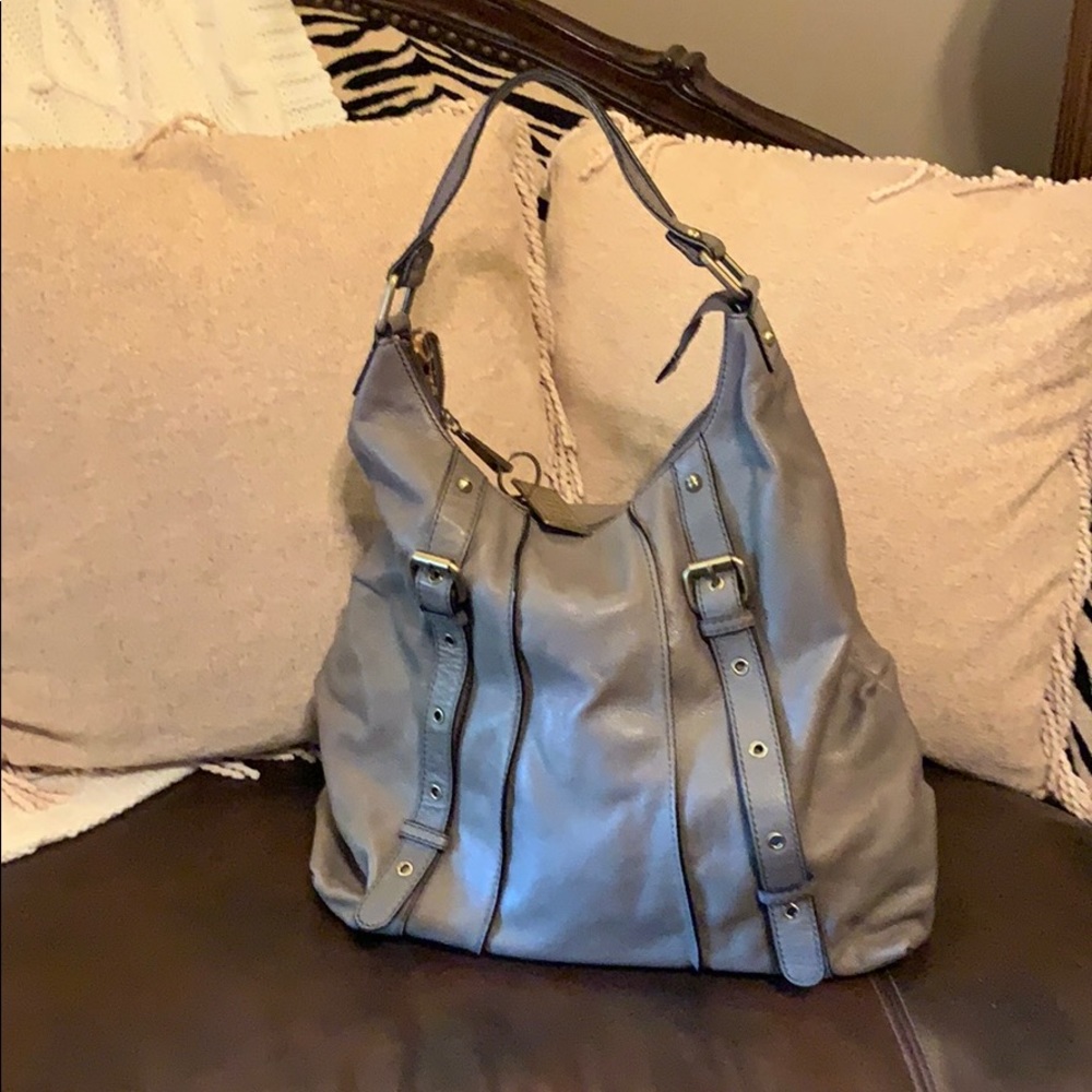 Steve by Steve Madden grey leather shoulder bag